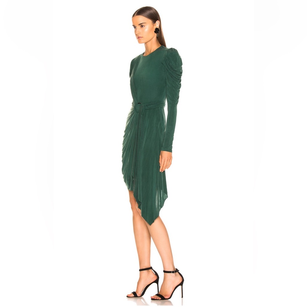 Simkhai Sueded Jersey Wrap Dress - Picture 3 of 4